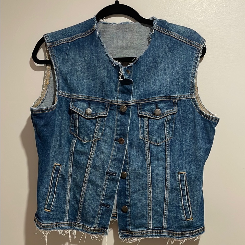 Denim Sleeveless Vest